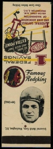 Al Fiorentino 1958-59 Redskins Matchbooks football card