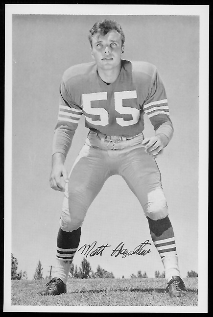 Matt Hazeltine 1958 49ers Team Issue football card