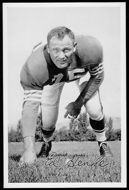 Ed Henke 1958 49ers Team Issue football card