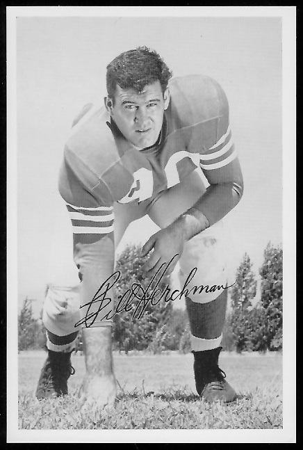 Bill Herchman 1958 49ers Team Issue football card