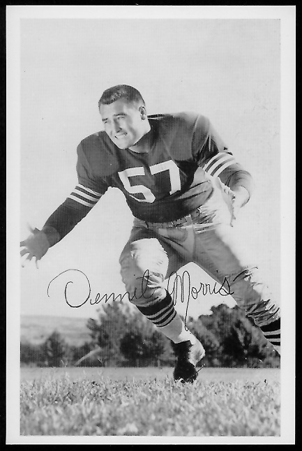 Dennit Morris 1958 49ers Team Issue football card