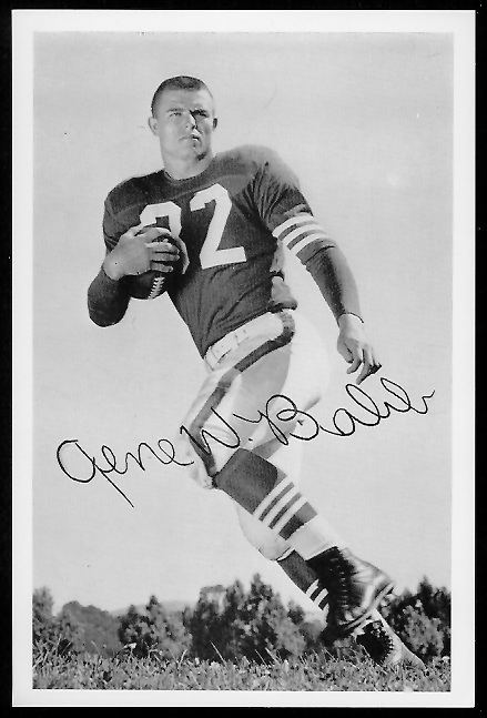 Gene Babb 1958 49ers Team Issue football card