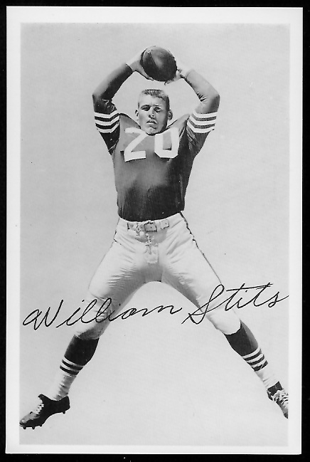 Bill Stits 1958 49ers Team Issue football card