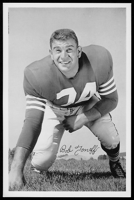Bob Toneff 1958 49ers Team Issue football card