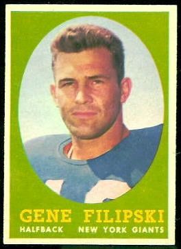 Gene Filipski 1958 Topps football card Gene Filipski 1958 Topps football card
