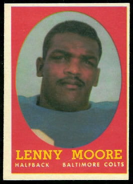 Lenny Moore 1958 Topps football card