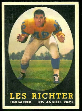 Les Richter 1958 Topps football card