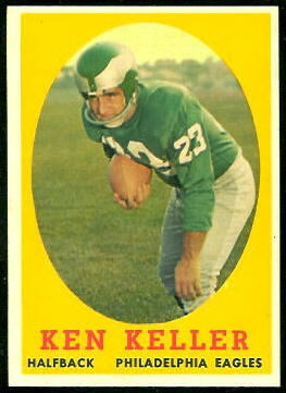 Ken Keller 1958 Topps football card