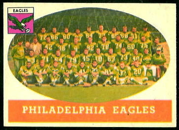 Philadelphia Eagles Team 1958 Topps football card