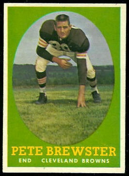 Pete Brewster 1958 Topps football card