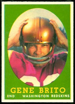 Gene Brito 1958 Topps football card