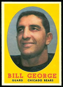 Bill George 1958 Topps football card