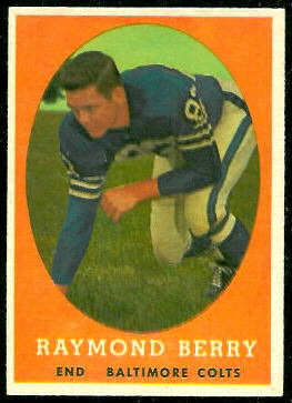 Raymond Berry 1958 Topps football card