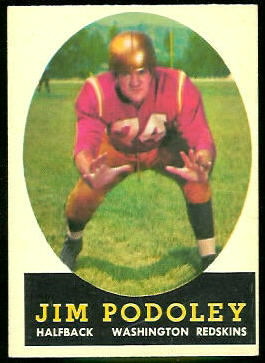 Jim Podoley 1958 Topps football card