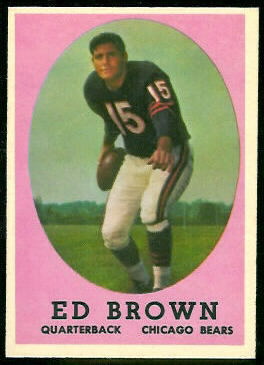 Ed Brown 1958 Topps football card