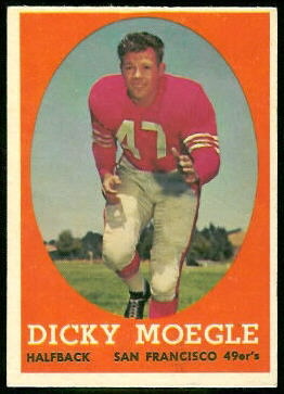 Dick Moegle 1958 Topps football card