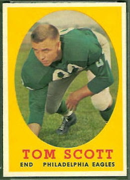 Tom Scott 1958 Topps football card