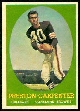 Preston Carpenter 1958 Topps football card