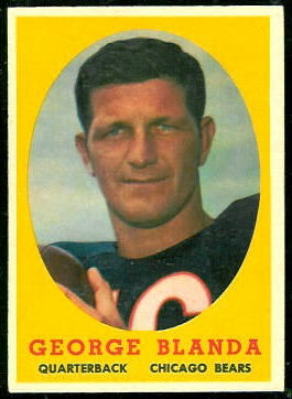 George Blanda 1958 Topps football card