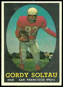 Gordon Soltau 1958 Topps football card