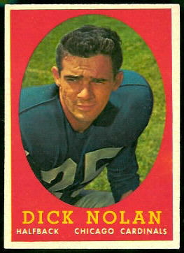 Dick Nolan 1958 Topps football card Dick Nolan 1958 Topps football card