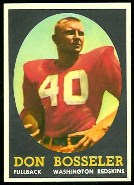 Don Bosseler 1958 Topps football card