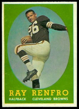 Ray Renfro 1958 Topps football card