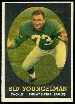 Sid Youngelman 1958 Topps football card