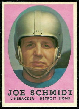 Joe Schmidt 1958 Topps football card