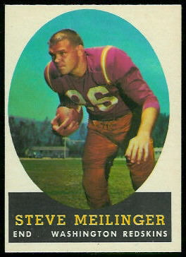 Steve Meilinger 1958 Topps football card