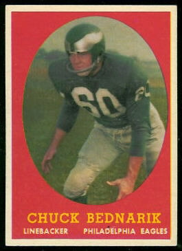 Chuck Bednarik 1958 Topps football card