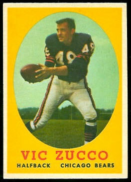 Vic Zucco 1958 Topps football card