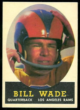 Bill Wade 1958 Topps football card