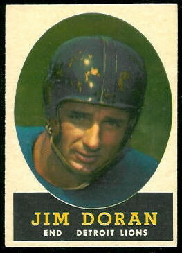 Jim Doran 1958 Topps football card