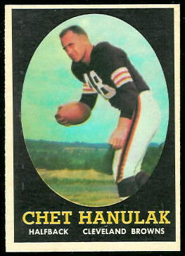 Chet Hanulak 1958 Topps football card