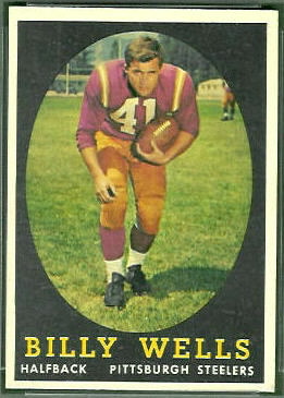 Billy Wells 1958 Topps football card