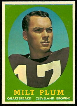 Milt Plum 1958 Topps football card