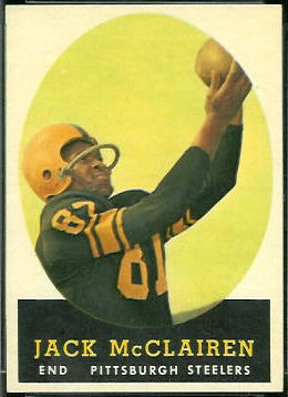 Jack McClairen 1958 Topps football card