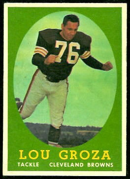 Lou Groza 1958 Topps football card
