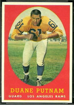 Duane Putnam 1958 Topps football card