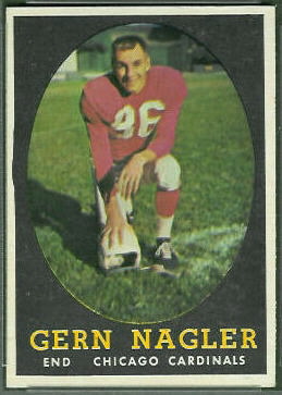 Gern Nagler 1958 Topps football card