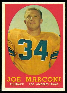 Joe Marconi 1958 Topps football card