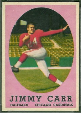 Jimmy Carr 1958 Topps football card