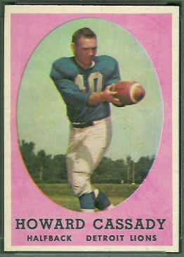 Howard Cassady 1958 Topps football card Howard Cassady 1958 Topps football card