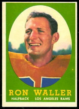 Ron Waller 1958 Topps football card Ron Waller 1958 Topps football card