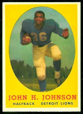 John Henry Johnson 1958 Topps football card