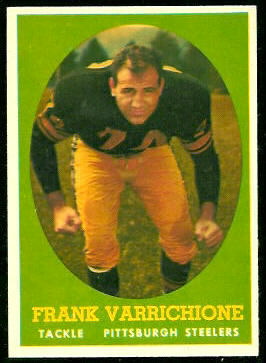 Frank Varrichione 1958 Topps football card