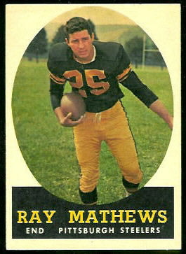 Ray Mathews 1958 Topps football card