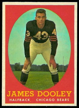 Jim Dooley 1958 Topps football card