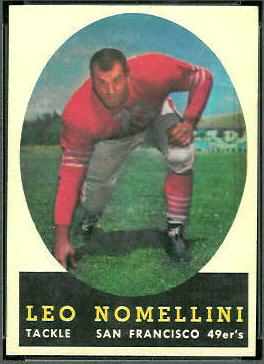 Leo Nomellini 1958 Topps football card